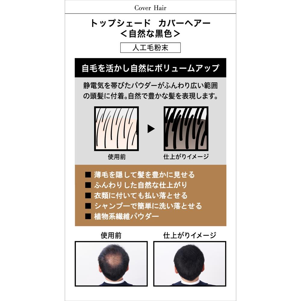 Yanagiya Top Shade Cover Hair Natural Black 35g