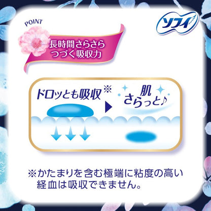 Uni-Charm Sofy Hadaomoi Ultra-Thin Slim Heavy Day Night Use 290 with Wings, 24 Pieces