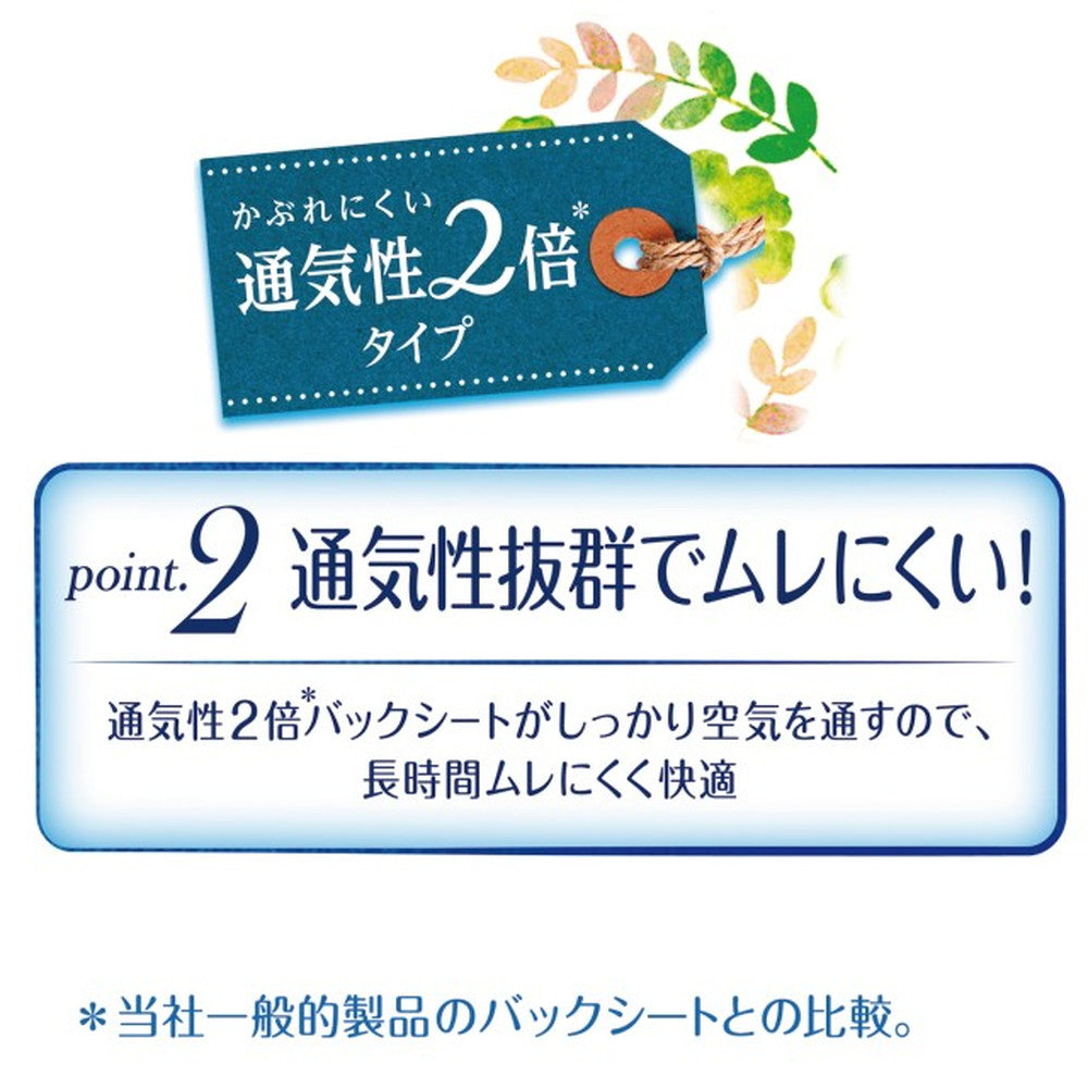 Uni Charm Hadaomoi Natural Cotton Liners Breathable Type, 54 Count