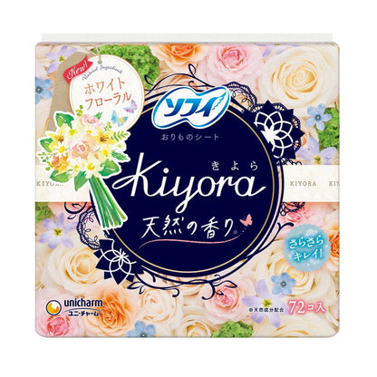 Sofy Kiyora Fragrance Panty Liner (White Floral, 72 pieces)