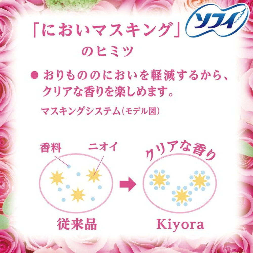 Sofy Kiyora Fragrance Panty Liners Gentle Rose 72 Pieces