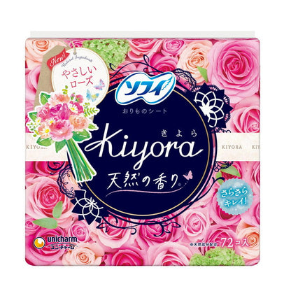 Sofy Kiyora Fragrance Panty Liners Gentle Rose 72 Pieces