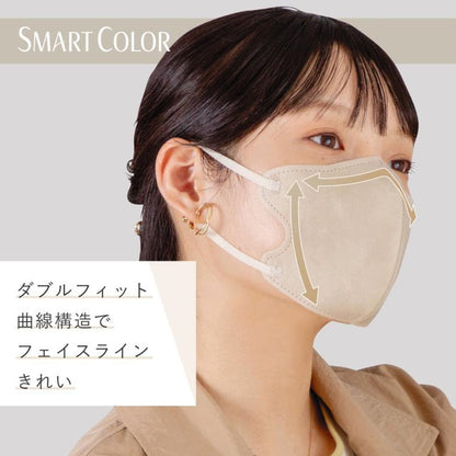 Uni-Charm Ultra Comfortable Mask SMARTCOLOR Beige (Natural Beige) Regular 7 Pieces