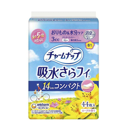 Unicharm Charm Nap Absorbent Saranfi Compact Rose Scent 44 Sheets (3cc)