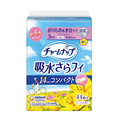 Unicharm Charm Nap Absorbent Saranfi Compact Rose Scent 44 Sheets (3cc)