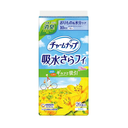 Charm Nap Absorbent Saranfi Panty Liner Long (10cc) Deodorizing Type 26 Sheets