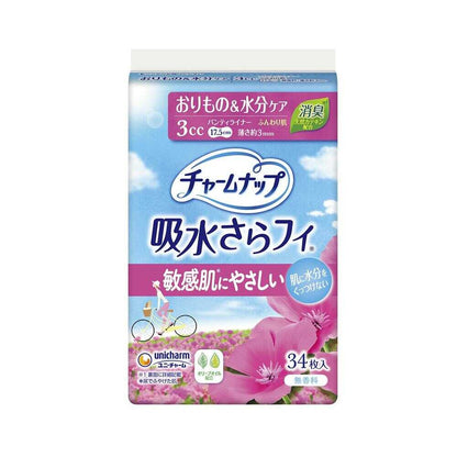 Charm Nap Absorbent Saranfi Soft Skin, Wingless, 34 Pieces, 3cc
