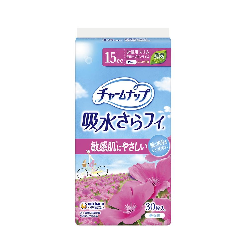 Charm Nap Absorbent Saran Fuwafuwa Skin Light Flow (15cc) Unscented 30 Pieces
