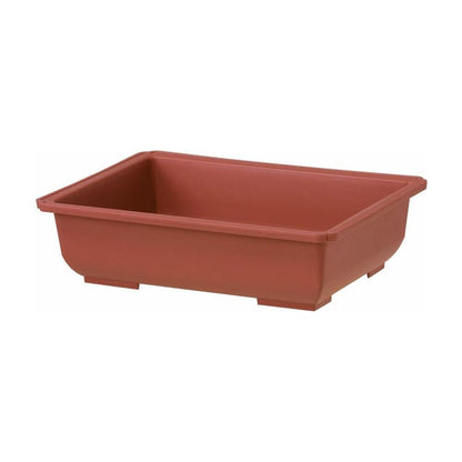 Yamato Plastics Rectangular Pot (for Bonsai) Brown (Matte) 9 Type