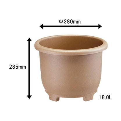 Yamato Plastics Eco & Eco Win Planter Eco Brown Round 38