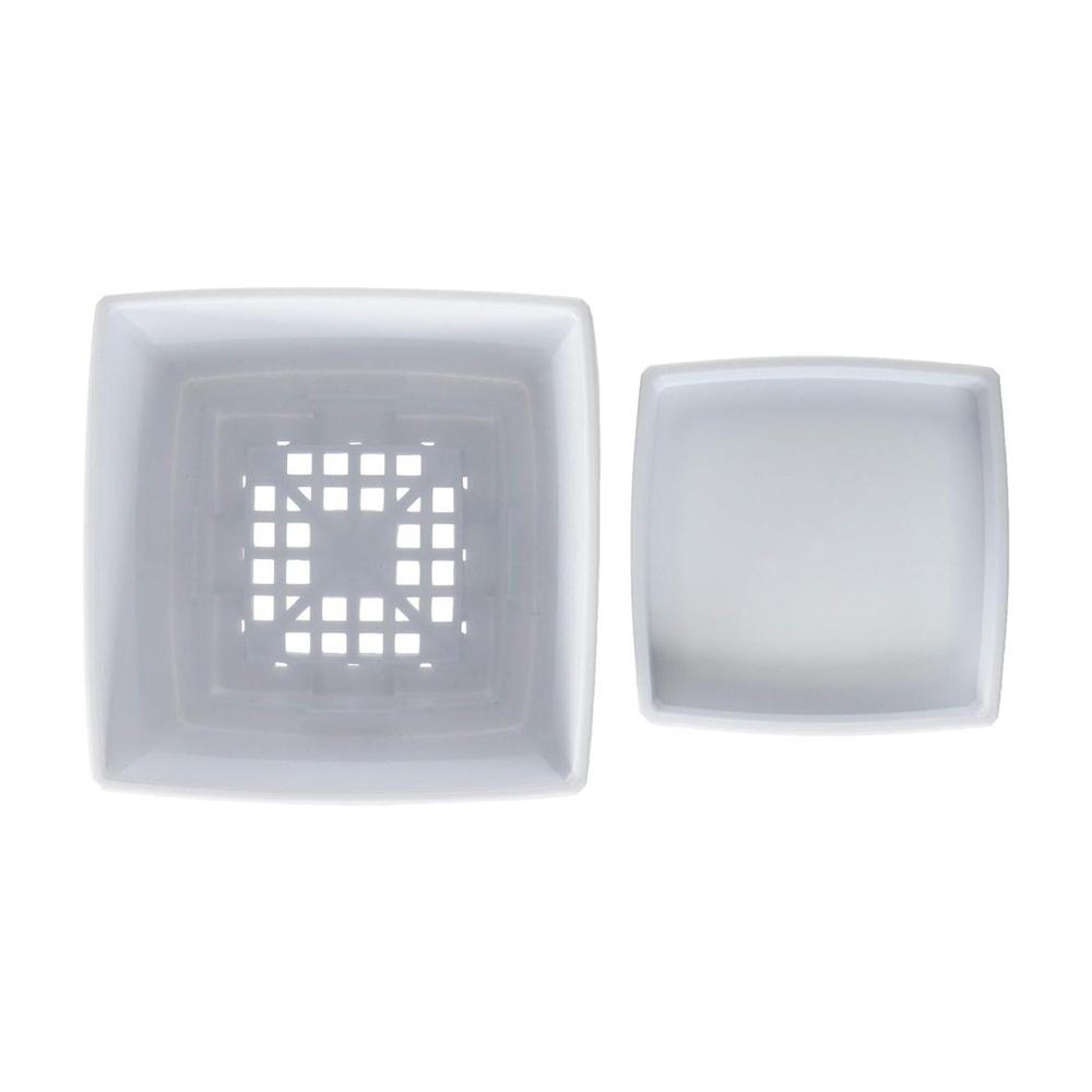 Yamato Plastics Quench Low Pot (with Plate) White Size 4