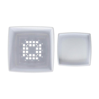 Yamato Plastics Quench Low Pot (with Plate) White Size 4