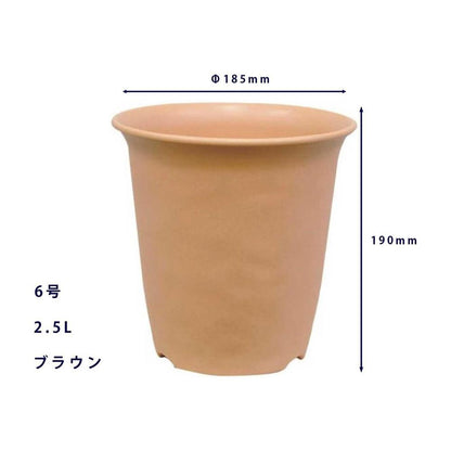 Yamato Plastics No-Mii High Pot Brown Size 6