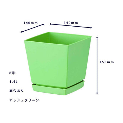 Yamato Plastics Quench Low Pot (with Plate) Ash Green 6