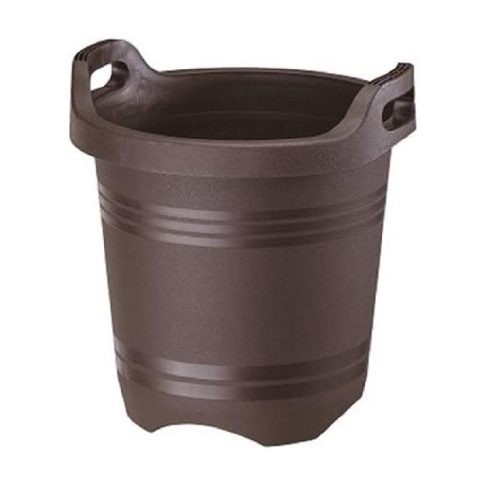 Yamato Plastics Handle Planter Dark Brown Round 30 Type