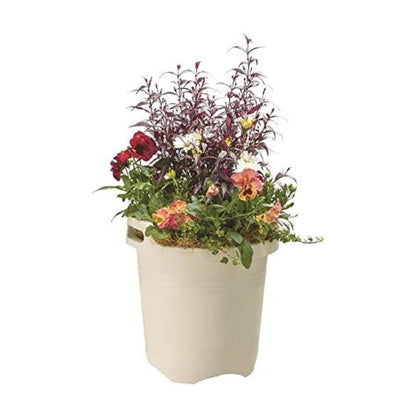 Yamato Plastics Handle Planter Ivory Round 35 Type