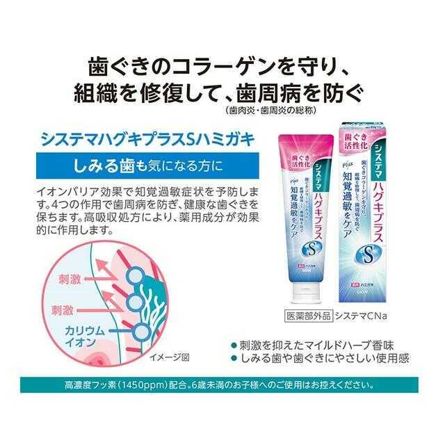 Lion Systema Gums Plus S Toothpaste 95g