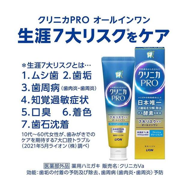 Lion Clinica PRO All-in-One Toothpaste Fresh Clean Mint