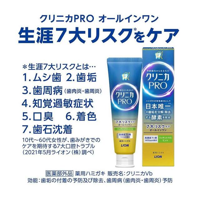 Lion Clinica PRO All-in-One Toothpaste Rich Citrus Mint