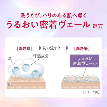 Lion hadakara Premium Moist Body Care Soap Foam Type Silk Rose & Musk Scent Refill 360ml