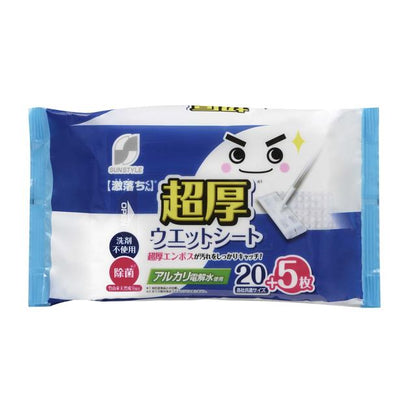 Sunstyle Water Cleaning Ultra Thick Wet Wipes 25 Sheets