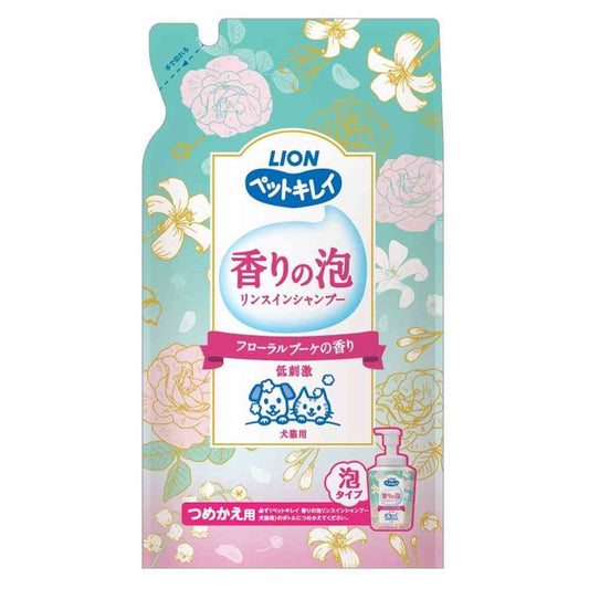 Lion Pet Foaming Rinse-in Shampoo Floral Bouquet Scent Refill 400ml