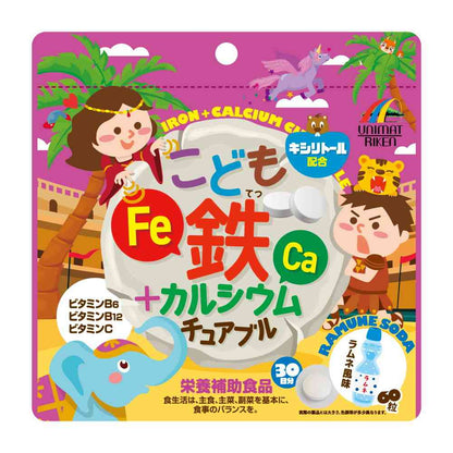 Unimat Riken Kids Iron + Calcium Chewables 60 Tablets