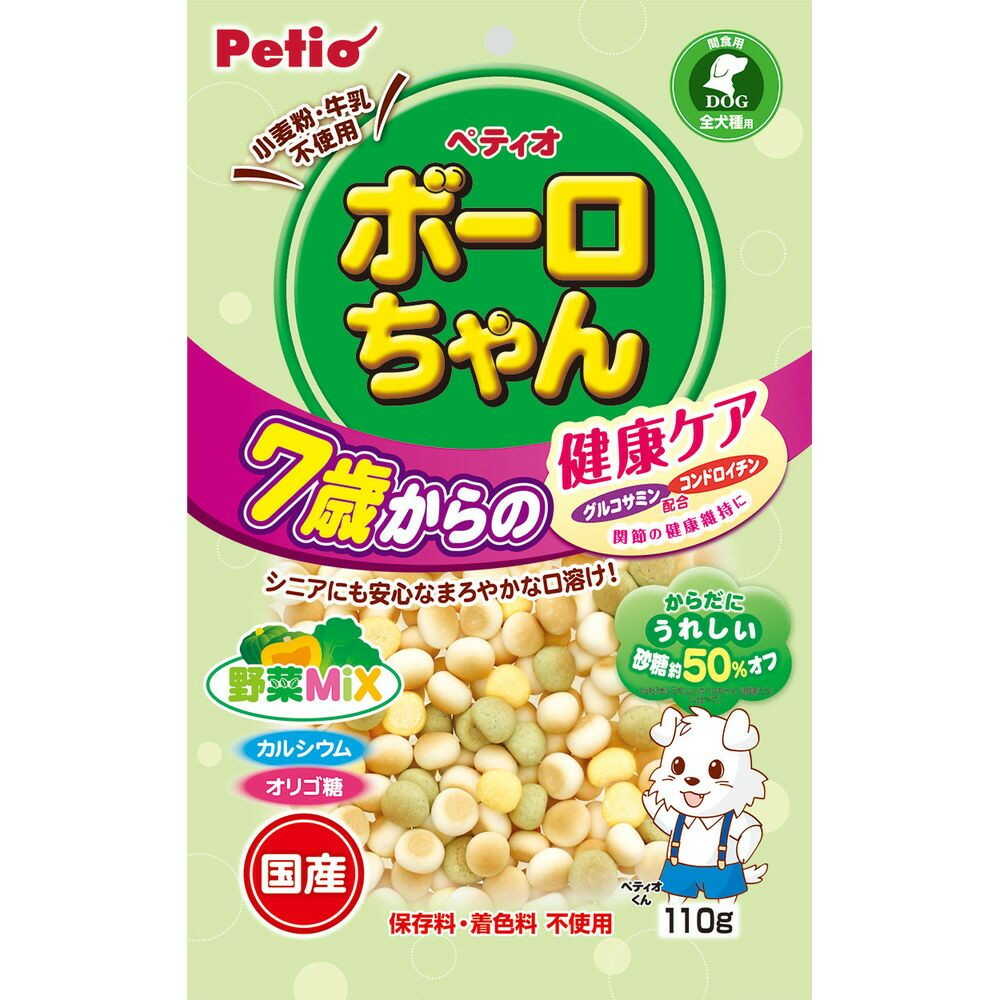 Petio Healthy Bolo-chan for Dogs 7 Years and Older Health Care Vegetable Mix 110g