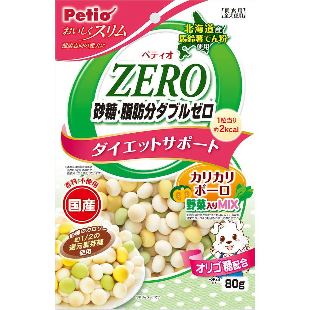 Petio Delicious Slim Sugar & Fat Double Zero Crunchy Bolo with Vegetables 80g