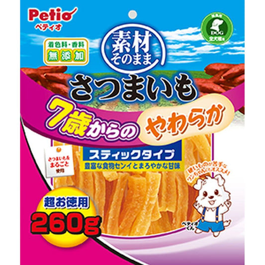 Petio Natural Sweet Potato Soft Stick Type for Dogs 260g (7 Years and Up)