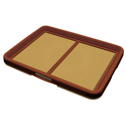 One-Handed Easy Dog Tray Brown Wide
