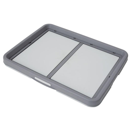 One-Hand Easy Dog Tray Wide Gray