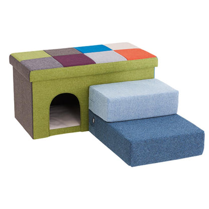 Fabric Cushion Step Ocean Blue