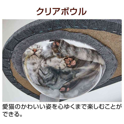 Necoco Cat Living Tower Clear Bowl & House Type