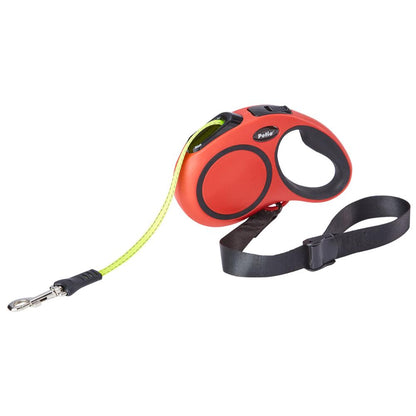 Dog Retractable Leash Reel Lead EX M Red