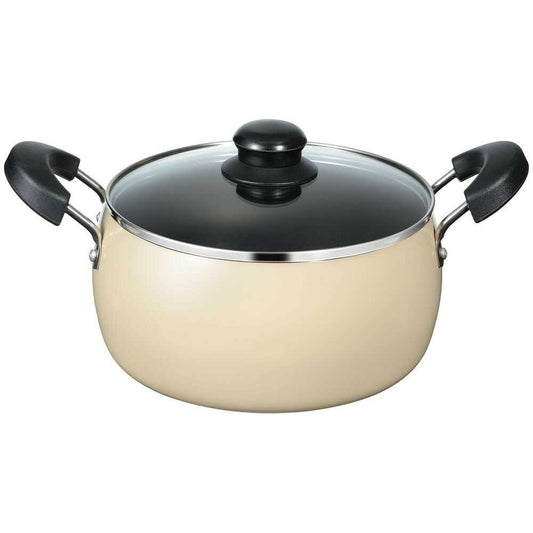 Wahei Freiz Colouge IH Compatible Double Handle Pot 22cm Beige