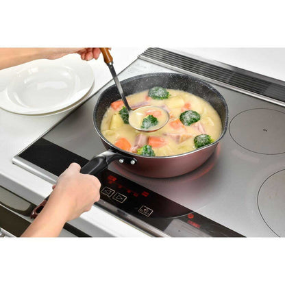 Wahei Freiz Mega Fukka IH Compatible Frying Pan 24cm Brown
