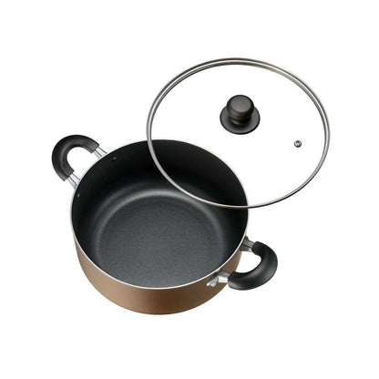 Wahei Freiz Spacious IH Compatible Double Handle Pot 26cm Brown
