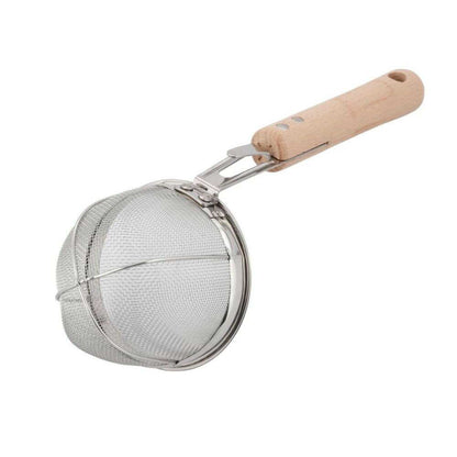 Wahei Freiz Miso Strainer Stick with Wooden Handle Silver