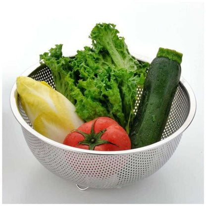 Wahei Freiz Stacking Punching Strainer 23cm Silver