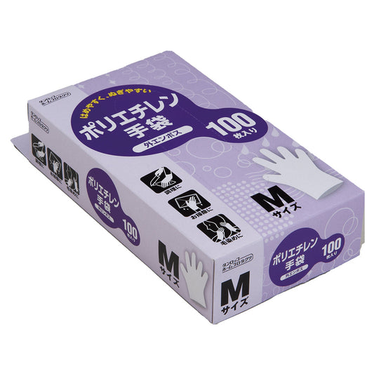 Dunlop Polyethylene Thin Gloves M 100 Pieces