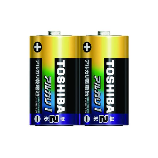 Toshiba Alkaline Dry Battery Alkaline 1 Size D 2-Pack