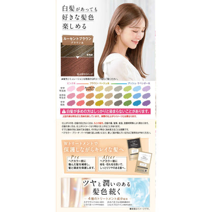 Dariya Cleodite Clearly Color (Gray Hair) Lucent Brown 1st Agent 72g, 2nd Agent 72ml, Pre-Treatment 20ml, After Treatment 20g