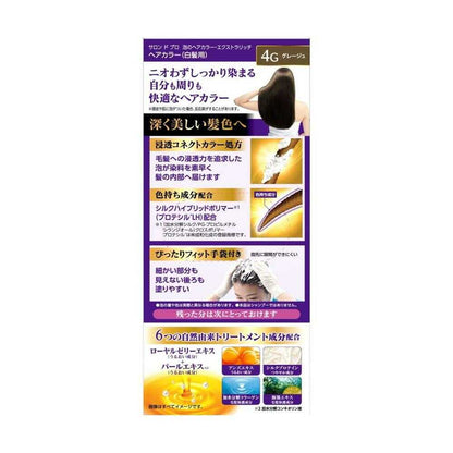 Salon de Pro Foam Hair Color Extra Rich (Gray Hair) 4G Greige 1st Agent 50g, 2nd Agent 50g