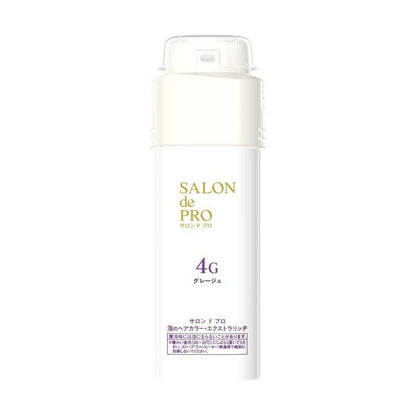 Salon de Pro Foam Hair Color Extra Rich (Gray Hair) 4G Greige 1st Agent 50g, 2nd Agent 50g