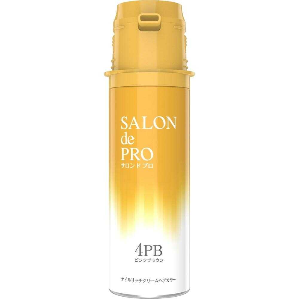 [Quasi-Drug] Salon de Pro Oil Rich Cream Hair Color (Gray Hair) 4PB Pink Brown 1A 56g・2A 44g