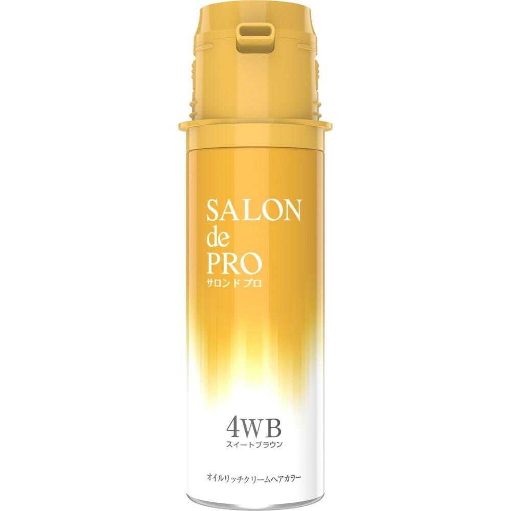 Salon de Pro Oil Rich Cream Hair Color (Gray Hair) 4WB Sweet Brown 1st Agent 56g, 2nd Agent 44g
