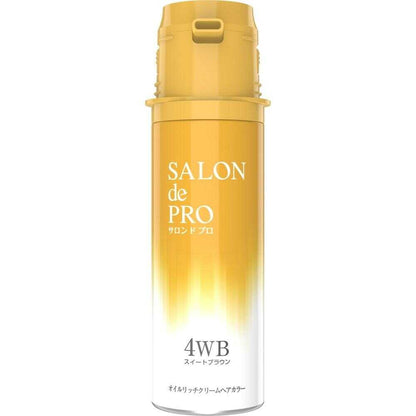 Salon de Pro Oil Rich Cream Hair Color (Gray Hair) 4WB Sweet Brown 1st Agent 56g, 2nd Agent 44g