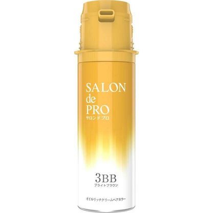 Salon de Pro Oil Rich Cream Hair Color (Gray Hair) 3BB Bright Brown 1st Agent 56g, 2nd Agent 44g