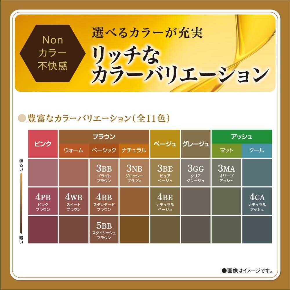 Salon de Pro Oil Rich Cream Hair Color (Gray Hair) 4BB Standard Brown 1st Agent 56g, 2nd Agent 44g